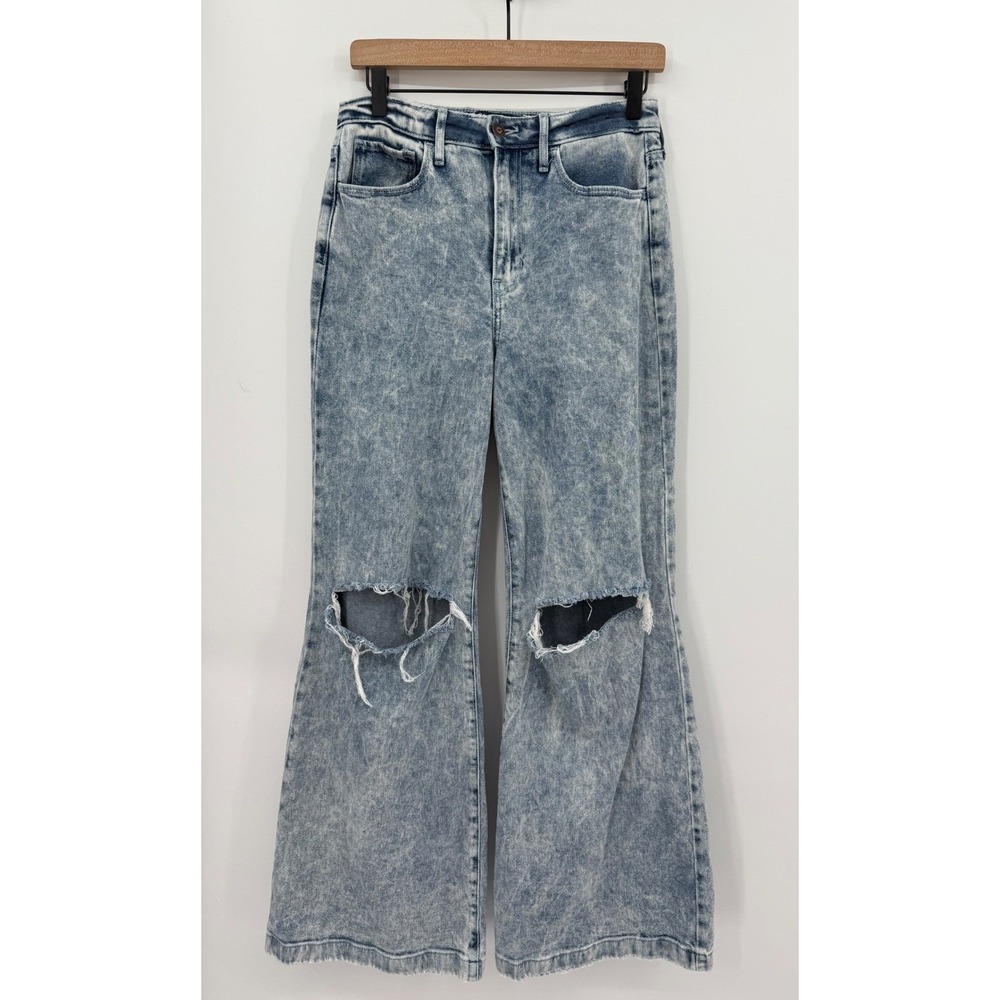 Hollister Jeans Womens 26 Blue Ultra High Rise Wide‎ Leg Flare Denim Pants